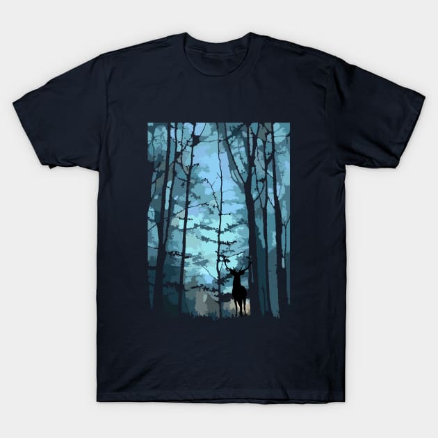 deer and forest T-Shirt by pilipsjanuariusDesign